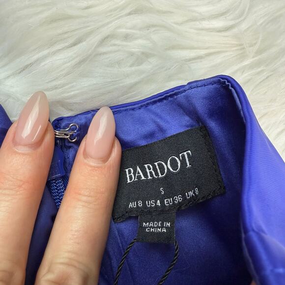 Bardot Jamila Corset Cocktail Dress Cobalt Blue Size 4 NWT - Picture 6 of 16